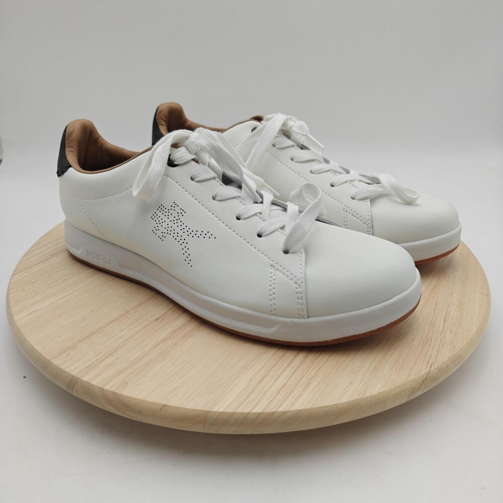 KURU Shoes Womens Size 11 White Leather Sneaker Comfort EU 42.5 New Casual